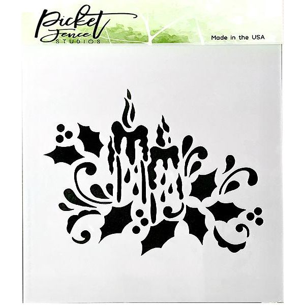 Candlelight 6x6 Stencil - Picket Fence Studios