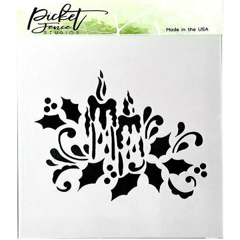 Candlelight 6x6 Stencil - Picket Fence Studios