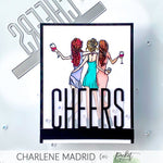 Cheers Word Topper Die - Picket Fence Studios