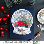 Christmas Tree Farm Delivery Snow Globe Die - Picket Fence Studios