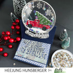 Christmas Tree Farm Delivery Snow Globe Die - Picket Fence Studios