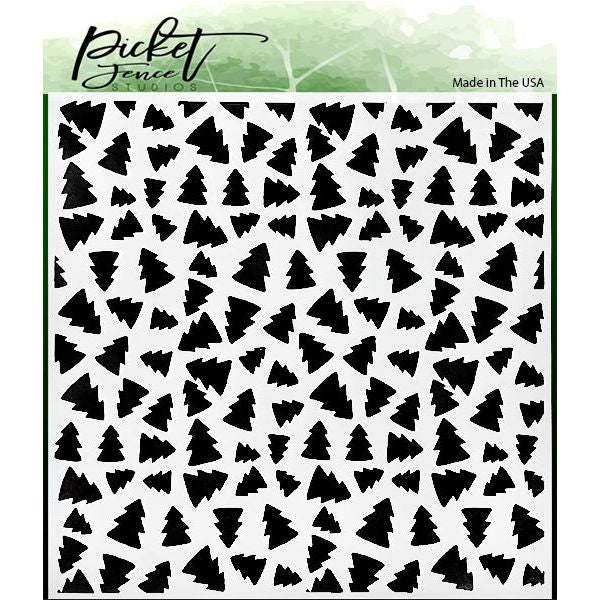 Christmas Tree Lot 6x6 Stencil - Picket Fence Studios