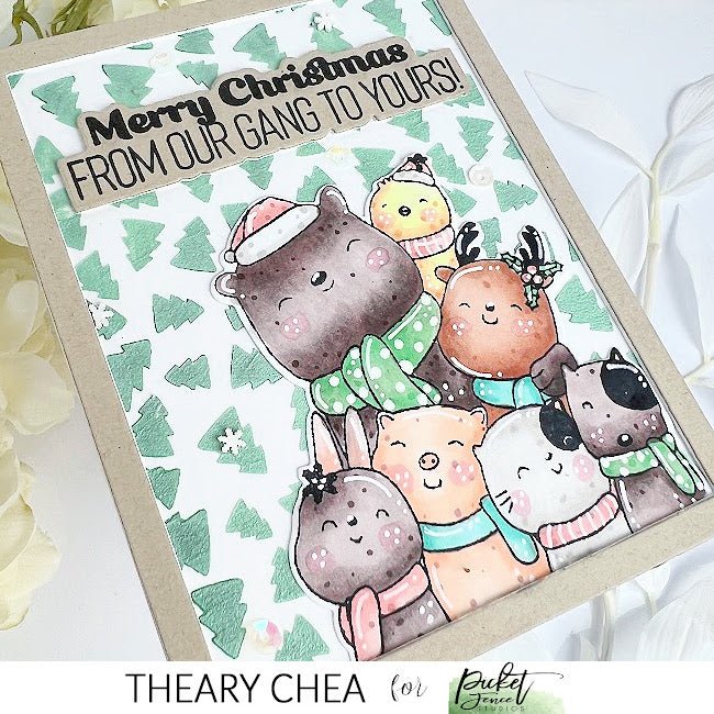 Christmas Tree Lot 6x6 Stencil - Picket Fence Studios