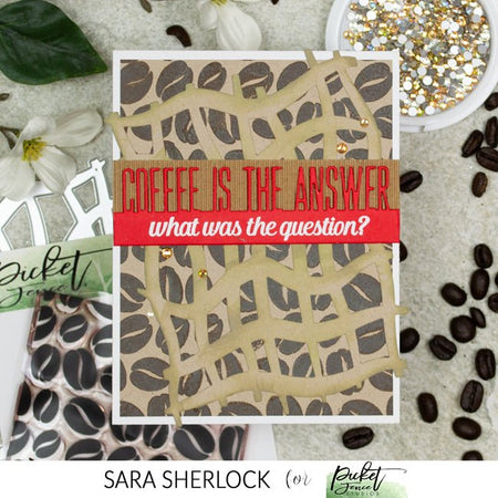 Coffee is the Answer Word Topper Die - Picket Fence Studios
