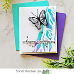 Details of a Wing 6x6 Stencil - Picket Fence Studios