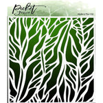 Details of a Wing 6x6 Stencil - Picket Fence Studios