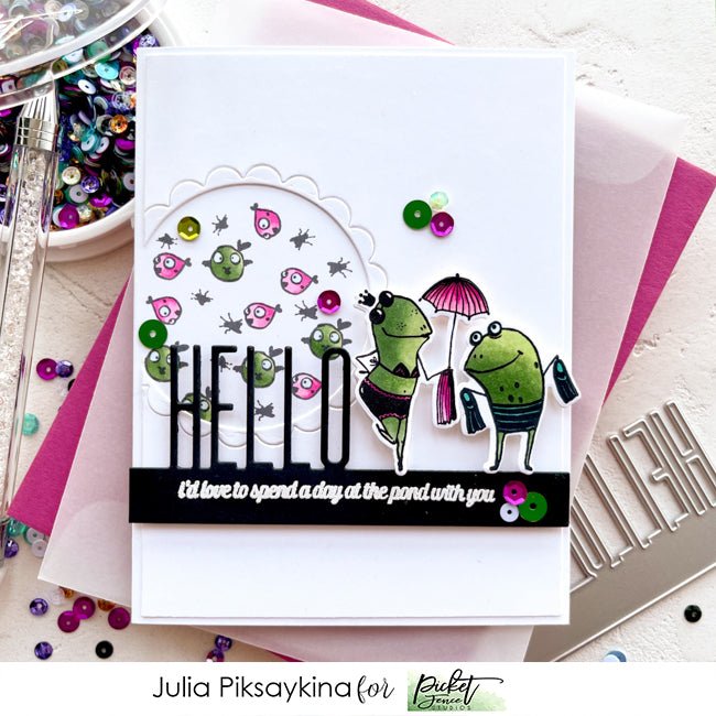 Drop by to Say Croak Coordinating Die - Picket Fence Studios