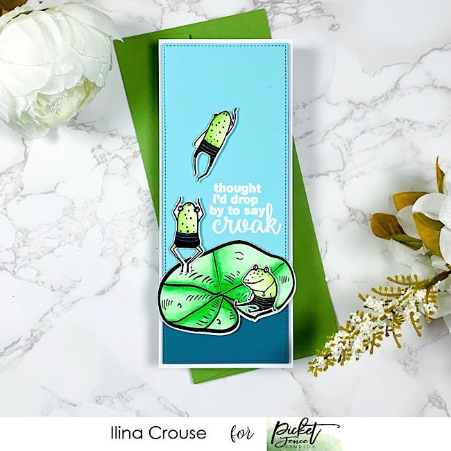 Drop by to Say Croak Coordinating Die - Picket Fence Studios