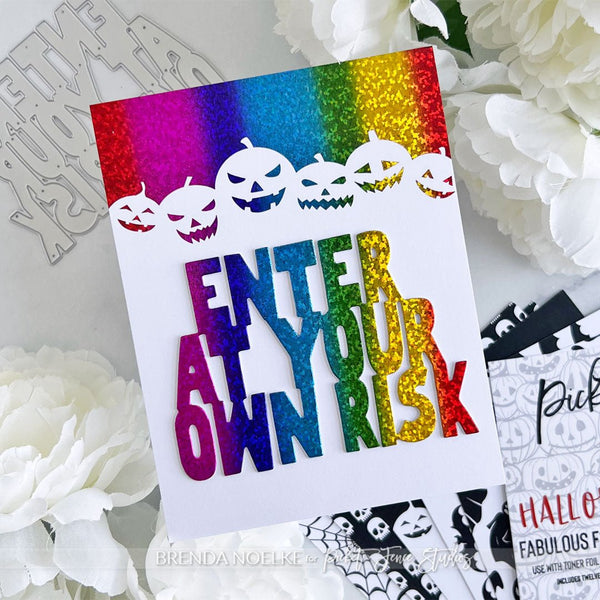 Enter at Your Own Risk Word Die - Picket Fence Studios
