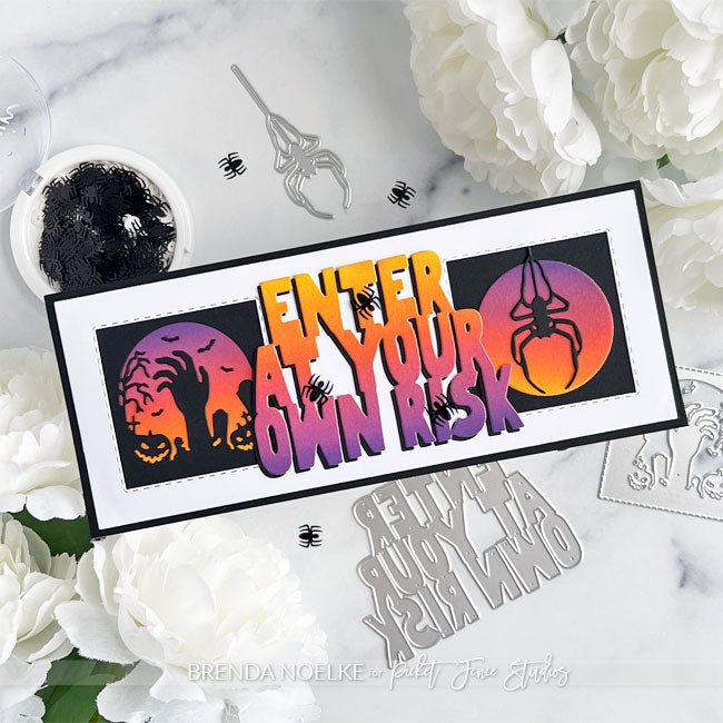 Enter at Your Own Risk Word Die - Picket Fence Studios