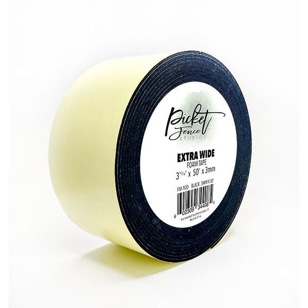 Extra Wide Foam Tape - Black 50' Roll – Picket Fence Studios