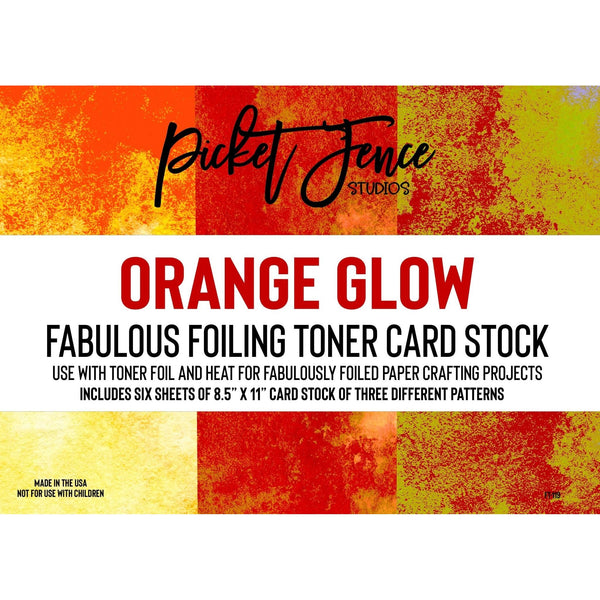 Fabulous Foiling Toner Card Stock - Orange Glow - Picket Fence Studios