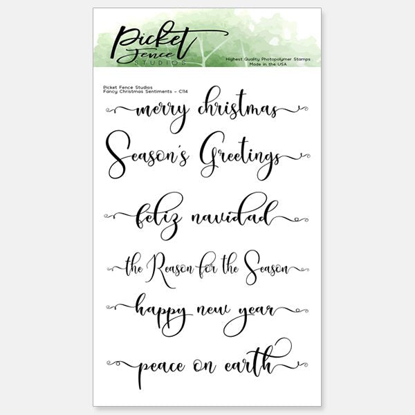 Fancy Christmas Sentiments - Picket Fence Studios