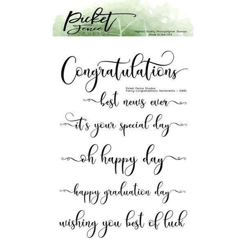 Fancy Congratulations Sentiments - Picket Fence Studios