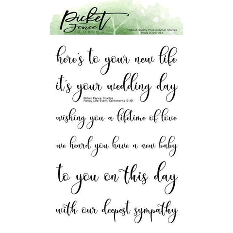 Fancy Life Events Sentiments - Picket Fence Studios