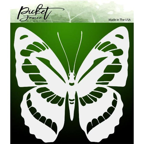 Flutter Butterfly 6x6 Stencil - Picket Fence Studios