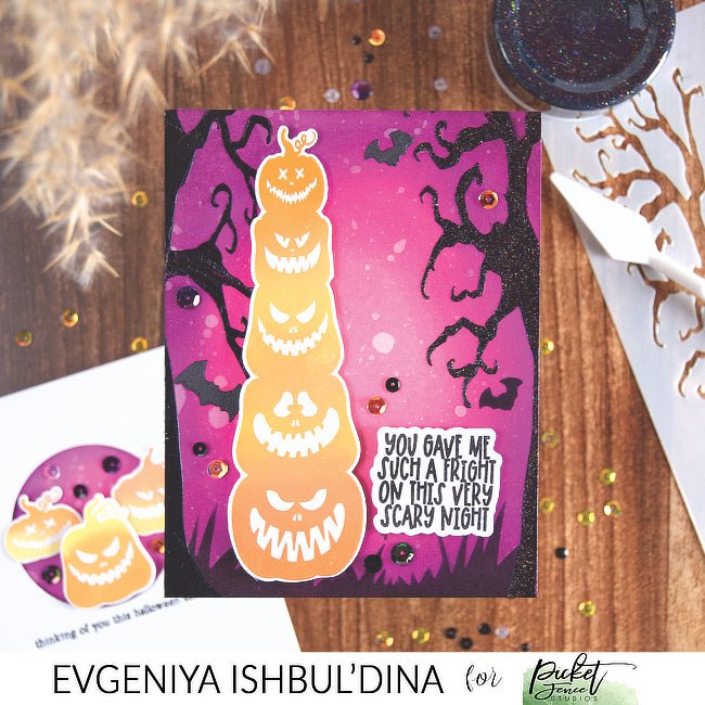 Friendly Jack-o-lanterns Coordinating Die - Picket Fence Studios