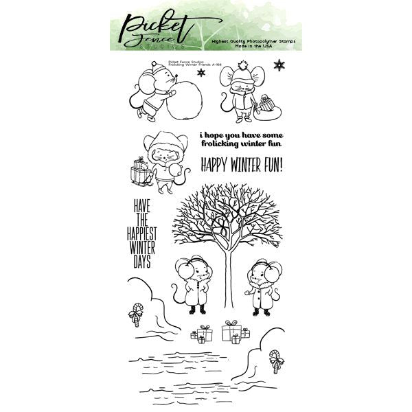 Frolicking Winter Friends - Picket Fence Studios
