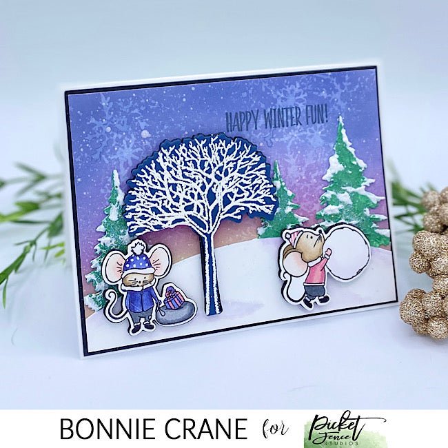 Frolicking Winter Friends - Picket Fence Studios