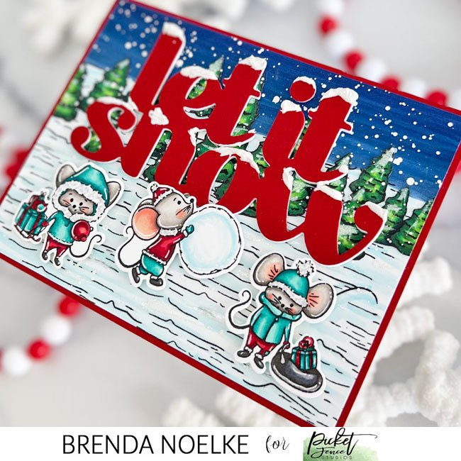 Frolicking Winter Friends - Picket Fence Studios