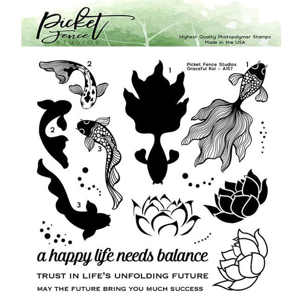 Graceful Koi Coordinating Die - Picket Fence Studios