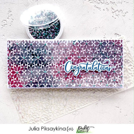 Gradient Flatback Pearls - Aquamarine & Pale Pink - Picket Fence Studios