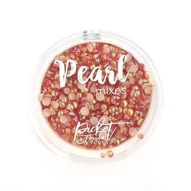 Gradient Flatback Pearls - Tangerine & Sunlight Yellow - Picket Fence Studios