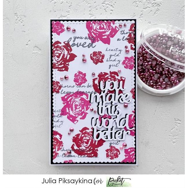 Gradient Flatback Pearls - True Pink & Milk Chocolate Brown - Picket Fence Studios