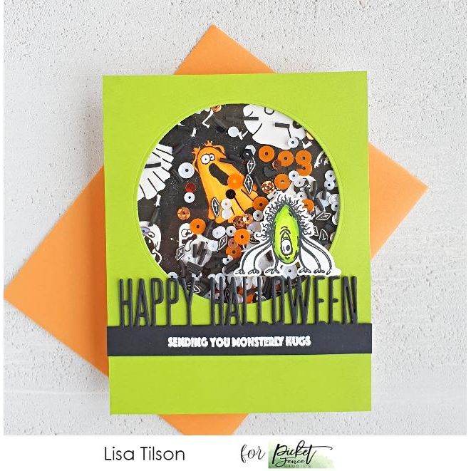Happy Halloween Word Topper Die - Picket Fence Studios