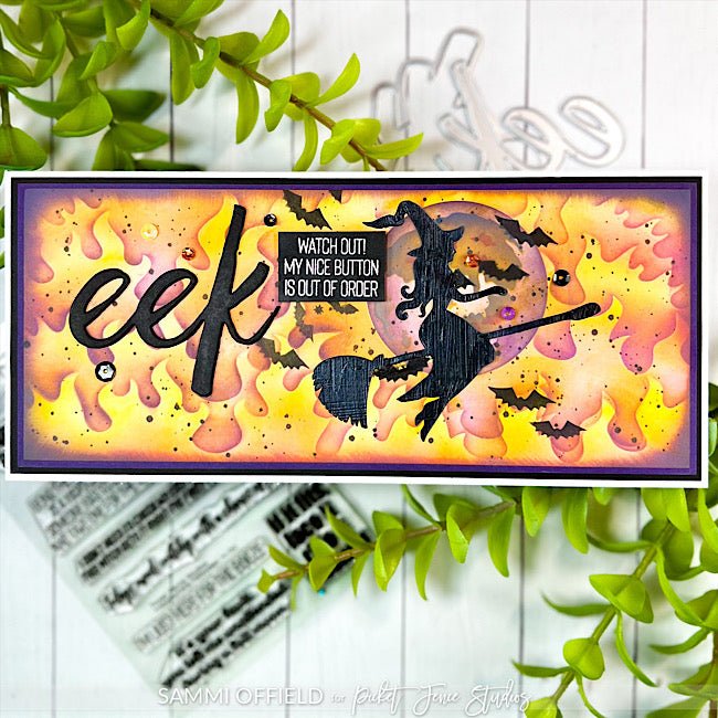 Haunted Moon Blending Stencil - Picket Fence Studios