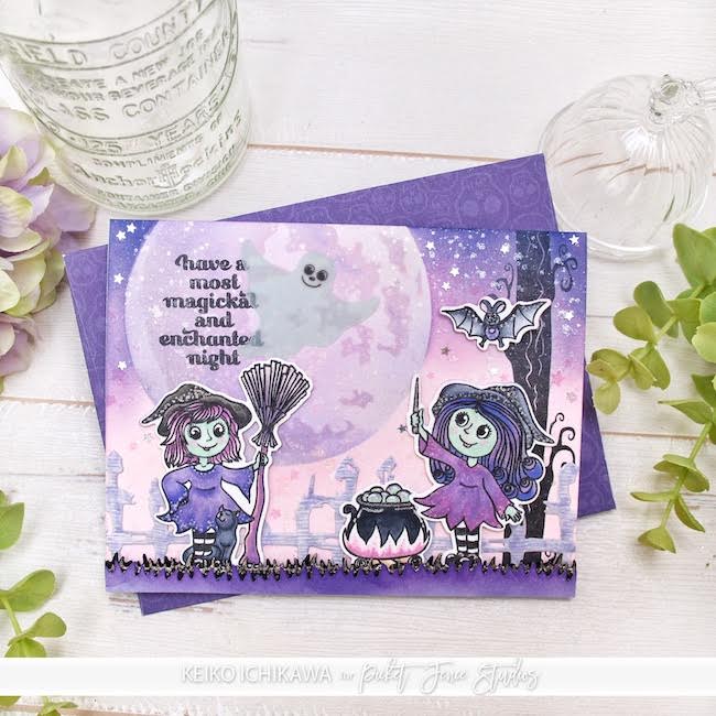 Haunted Moon Blending Stencil - Picket Fence Studios