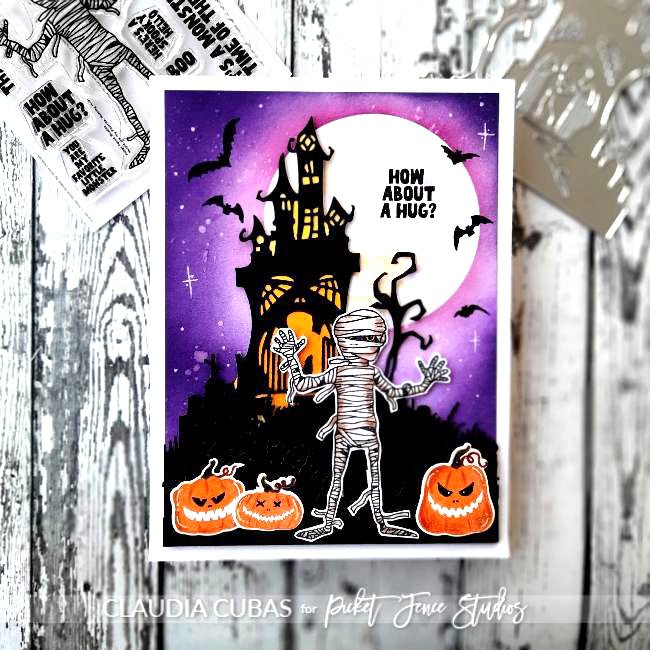 Haunted Moon Blending Stencil - Picket Fence Studios