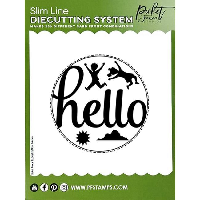 Hello Slim Line Die Cutting System Insert - Picket Fence Studios