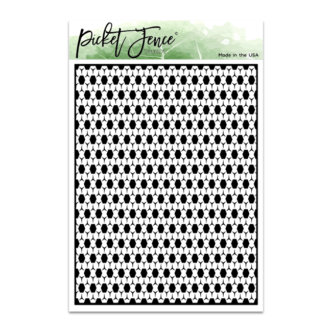 Hexagon Randomness 6x8 Stencil - Picket Fence Studios