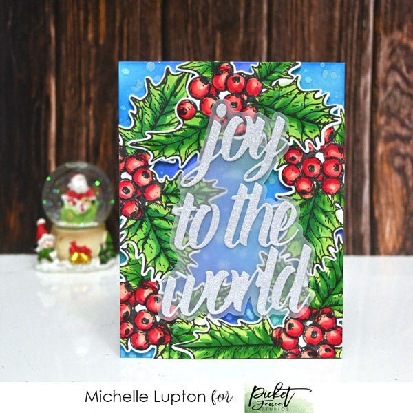 Holly Jolly Christmas Coordinating Die - Picket Fence Studios