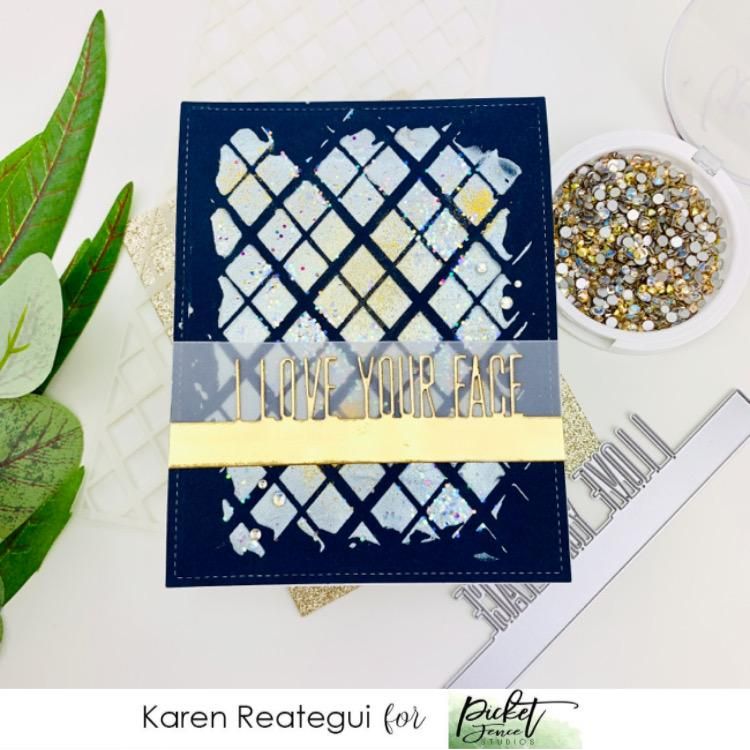 I Love Your Face Word Topper Die - Picket Fence Studios