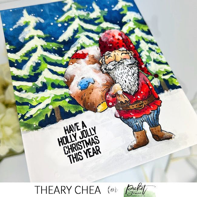 Jolly Christmas Gnome - Picket Fence Studios