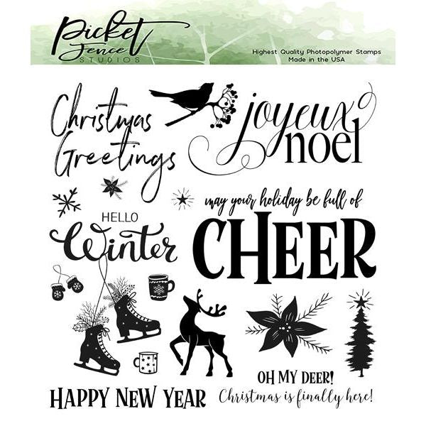 Joyeux Noel Coordinating Die - Picket Fence Studios
