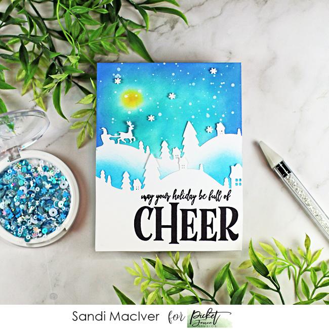 Joyeux Noel Coordinating Die - Picket Fence Studios