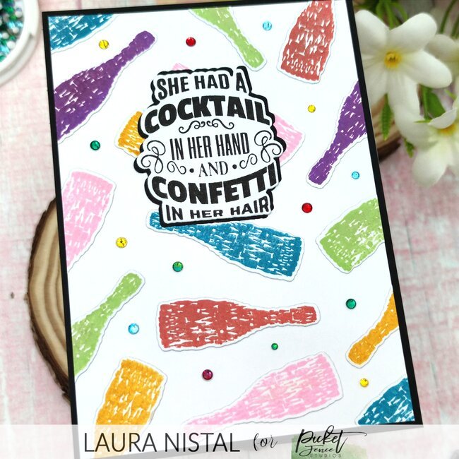 Just Wanna Have Wine Coordinating Die - Picket Fence Studios