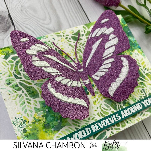 Layered Flit Butterfly Stencil - Picket Fence Studios