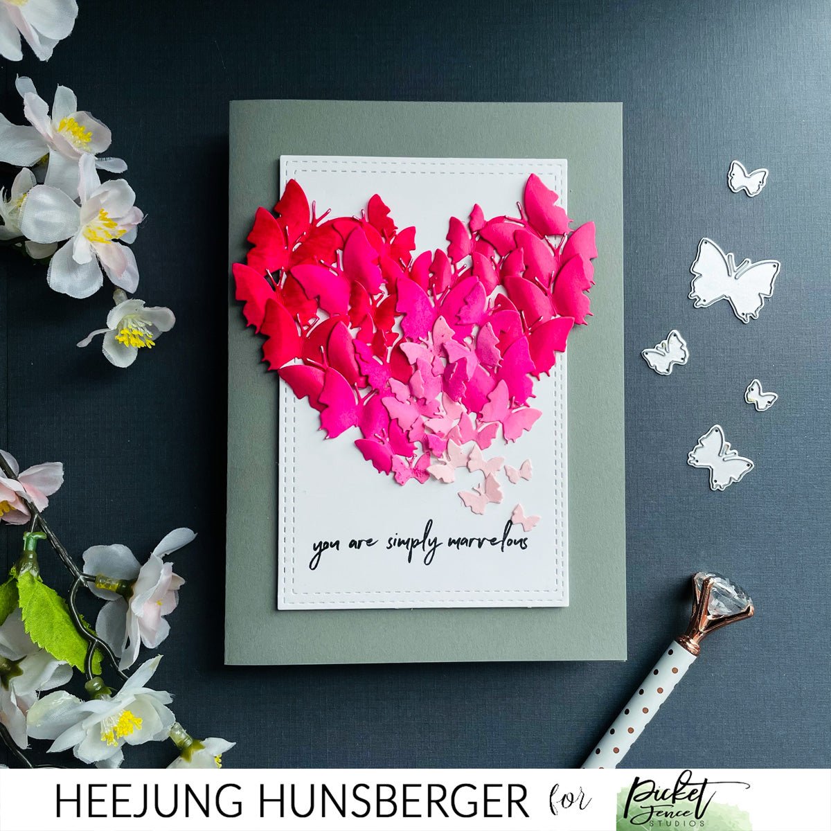 Layered Wander Butterfly Stencil - Picket Fence Studios