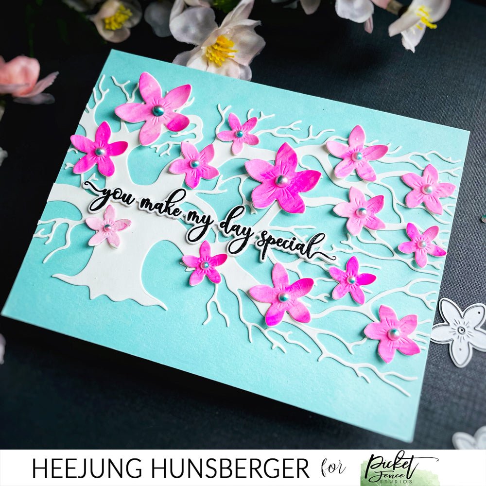 Layering Flora: Blooming Blossoms Dies - Picket Fence Studios