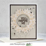 Lilies Picture Frame Stamp with Coordinating Die - Picket Fence Studios