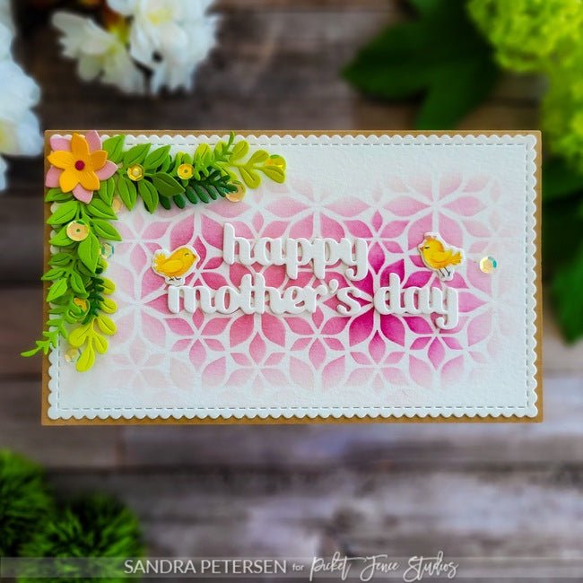 Lots of Blossoms 6x8 Stencil - Picket Fence Studios