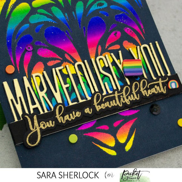 Marvelously You Word Topper Die - Picket Fence Studios