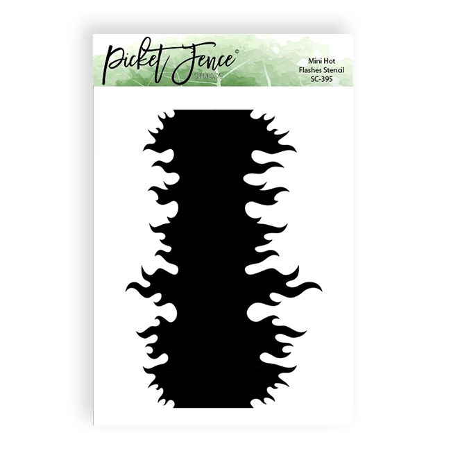 Mini Hot Flashes Stencil - Picket Fence Studios