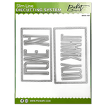 Mini Slim Line Stitched and Scalloped Rectangles Die Cutting System - Picket Fence Studios