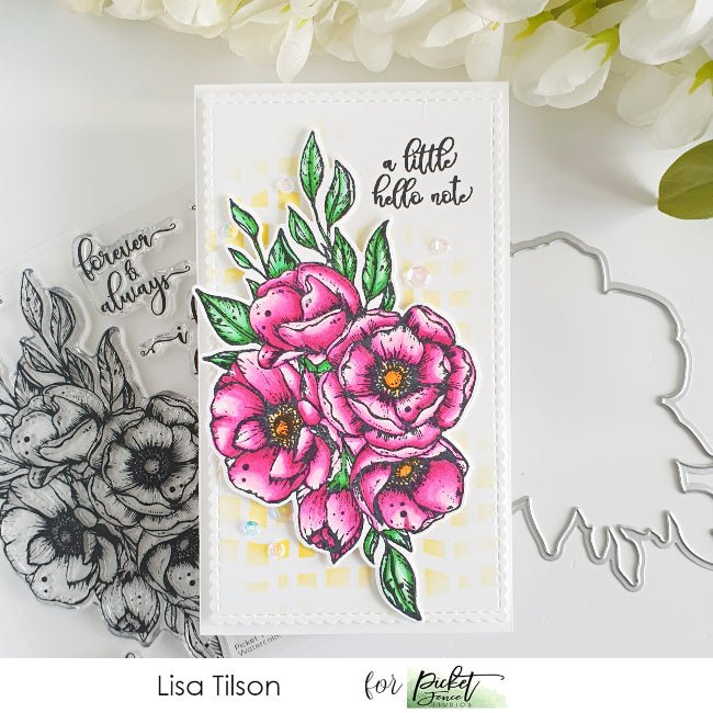 Mini Slim Line Stitched and Scalloped Rectangles Die Cutting System - Picket Fence Studios