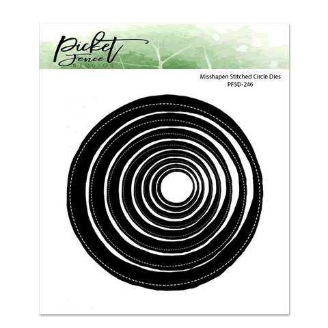 Misshapen Stitched Circle Dies - Picket Fence Studios